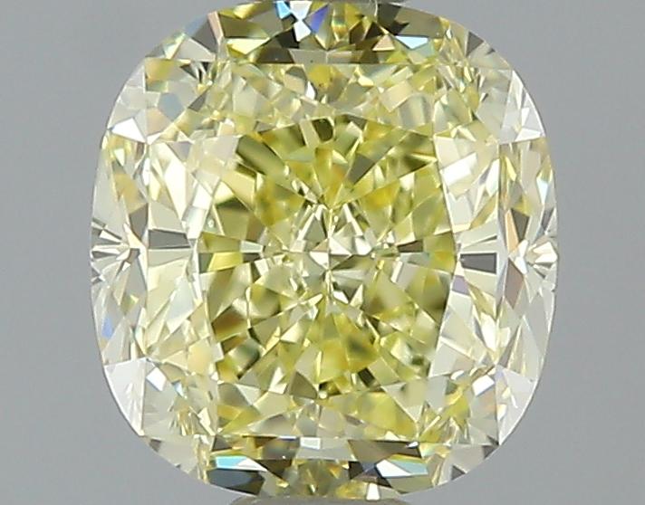 GIA 0.71 Fancy Yellow-VS2 Cushion Diamond