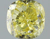 GIA 0.58 Fancy Intense Yellow-I2 Cushion Diamond