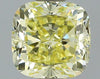 GIA 0.61 Fancy Yellow-VVS2 Cushion Diamond