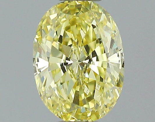GIA 0.31 Fancy Intense Yellow-VS1 Oval Diamond