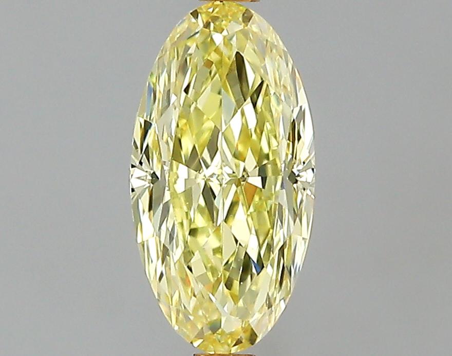 GIA 0.6 Fancy Yellow-VS1 Oval Diamond