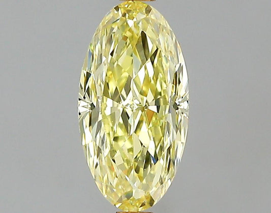 GIA 0.6 Fancy Yellow-VS1 Oval Diamond