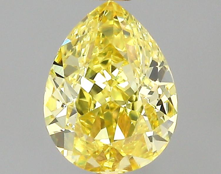 GIA 0.39 Fancy Intense Yellow-VVS1 Pear Diamond