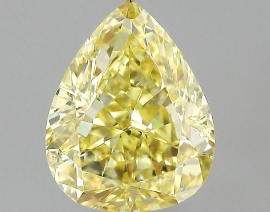 GIA 0.51 Fancy Yellow-VS1 Pear Diamond