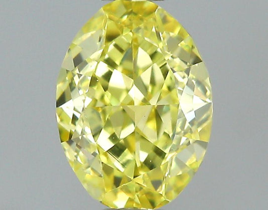 GIA 0.53 Fancy Intense Yellow-VS2 Oval Diamond