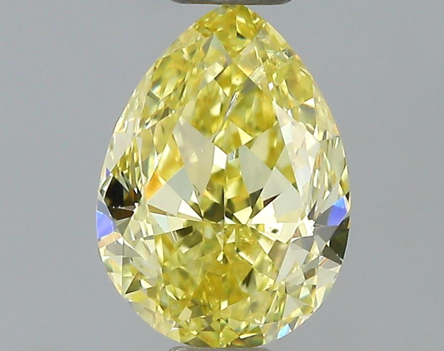 GIA 0.53 Fancy Intense Yellow-I2 Pear Diamond