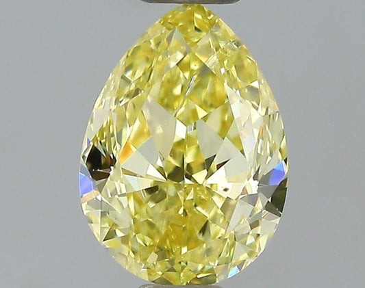 GIA 0.53 Fancy Intense Yellow-I2 Pear Diamond