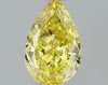 GIA 0.37 Fancy Vivid Yellow-I1 Pear Diamond