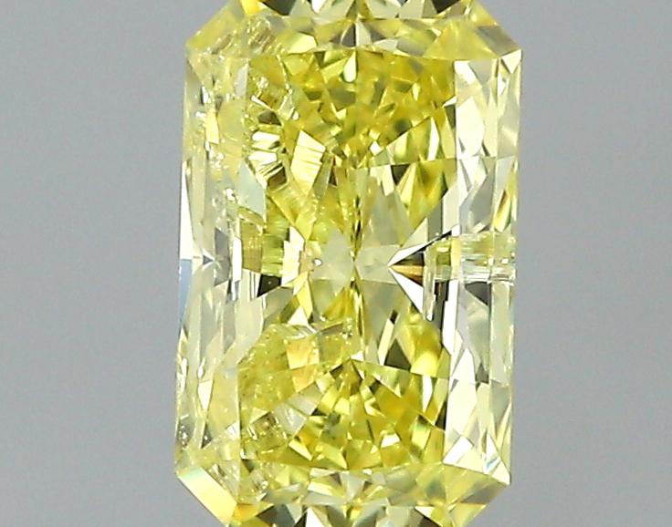GIA 0.33 Fancy Intense Yellow-I2 Radiant Diamond