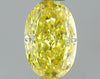 GIA 0.41 Fancy Intense Yellow-I1 Oval Diamond