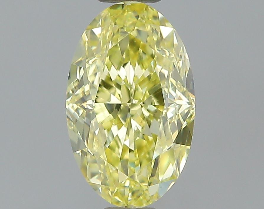 GIA 0.8 Fancy Yellow-VVS2 Oval Diamond