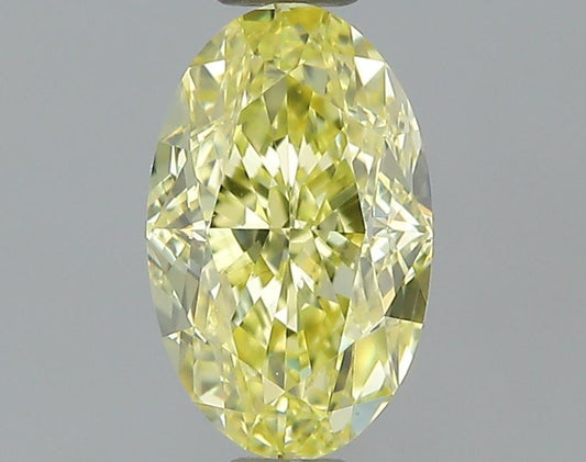GIA 0.8 Fancy Yellow-VVS2 Oval Diamond