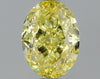 GIA 0.89 Fancy Intense Yellow-SI1 Oval Diamond