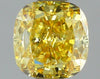 GIA 0.42 Fancy Intense Yellow-I1 Cushion Diamond