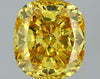 GIA 0.57 Fancy Deep Orangy Yellow-VS2 Cushion Diamond