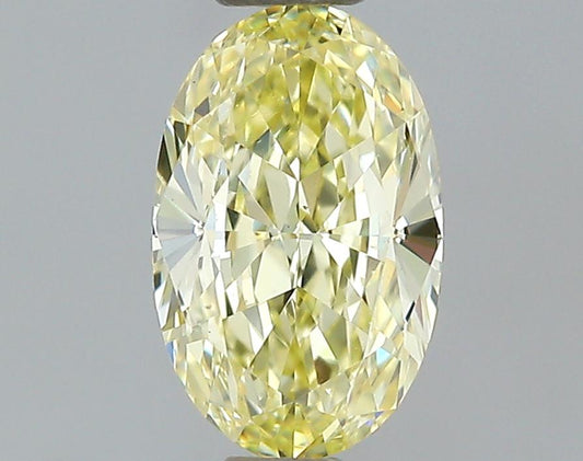GIA 0.54 Fancy Yellow-VS2 Oval Diamond