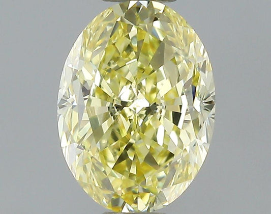 GIA 0.58 Fancy Yellow-VS1 Oval Diamond