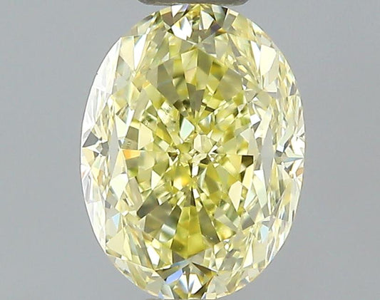 GIA 0.65 Fancy Yellow-VS1 Oval Diamond