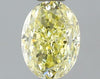GIA 0.65 Fancy Yellow-VS1 Oval Diamond