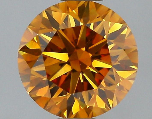 GIA 0.58 Fancy Deep Brownish Yellowish Orange-SI2 Round Diamond