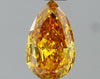 GIA 0.41 Fancy Intense Orange Yellow-SI2 Pear Diamond