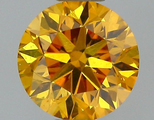 GIA 0.36 Fancy Intense Orange Yellow-SI1 Round Diamond