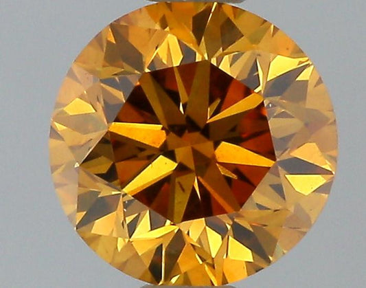 GIA 0.5 Fancy Deep Brownish Yellowish Orange-SI1 Round Diamond