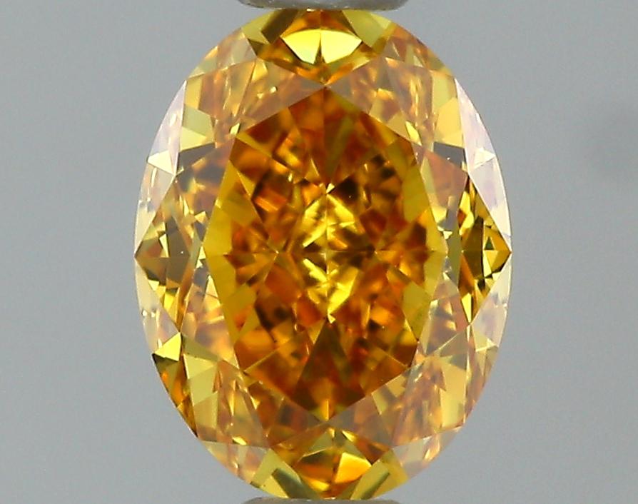 GIA 0.48 Fancy Deep Yellow Orange-VVS2 Oval Diamond