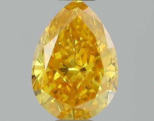 GIA 0.36 Fancy Intense Orangy Yellow-SI2 Pear Diamond