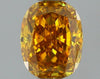 GIA 0.41 Fancy Deep Orange Yellow-SI2 Cushion Diamond