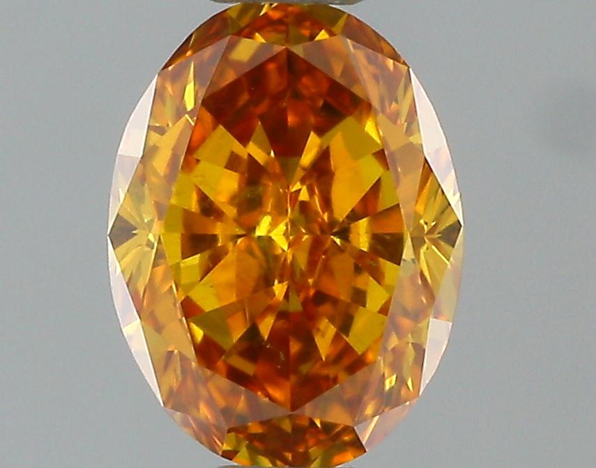 GIA 0.42 Fancy Deep Yellow Orange-SI2 Oval Diamond