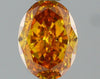 GIA 0.42 Fancy Deep Yellow Orange-SI2 Oval Diamond