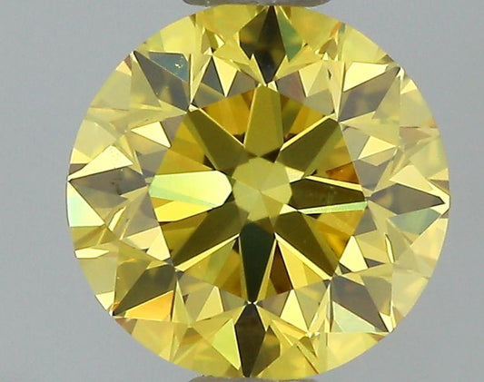 GIA 0.46 Fancy Deep Yellow-VS2 Round Diamond
