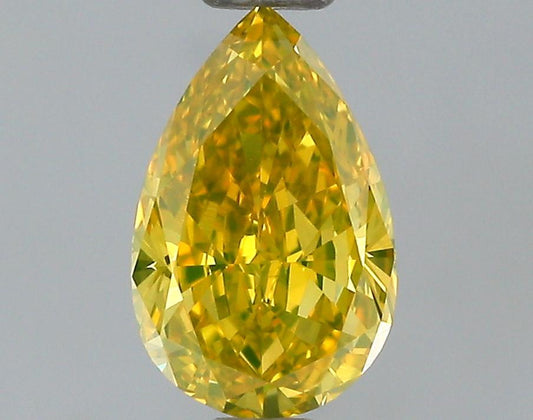GIA 0.57 Fancy Intense Yellow-VVS1 Pear Diamond