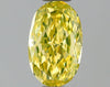 GIA 0.5 Fancy Intense Yellow-SI1 Oval Diamond