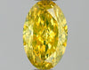 GIA 0.47 Fancy Intense Yellow-SI1 Oval Diamond