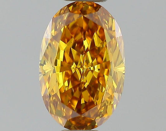 GIA 0.51 Fancy Deep Orange Yellow-VS2 Oval Diamond