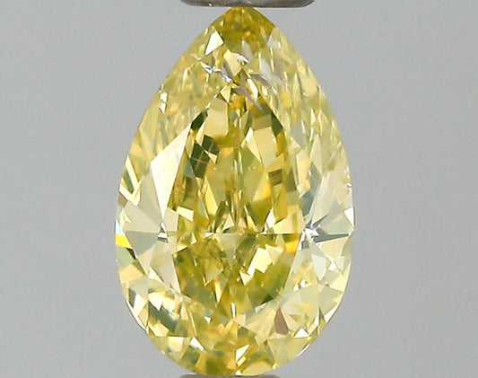 GIA 0.41 Fancy Yellow-I1 Pear Diamond