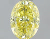 GIA 0.43 Fancy Intense Yellow-I1 Oval Diamond