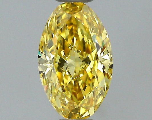 GIA 0.36 Fancy Vivid Yellow-VS2 Oval Diamond