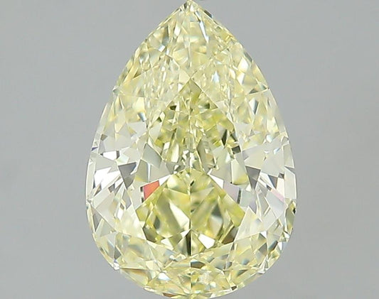 GIA 2.05 Fancy Light Yellow-VVS2 Pear Diamond