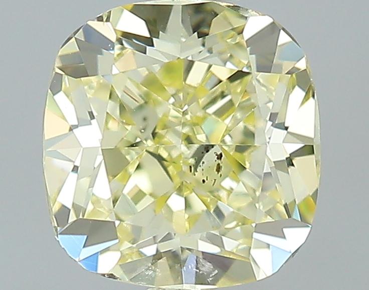 GIA 0.78 Fancy Yellow-SI1 Cushion Diamond
