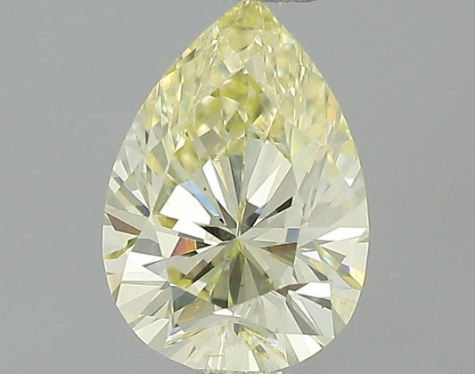 GIA 0.37 Fancy Light Yellow-SI1 Pear Diamond