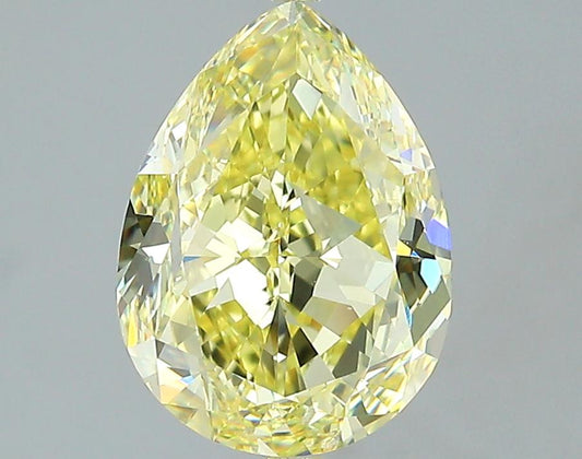 GIA 2.44 Fancy Yellow-VS1 Pear Diamond