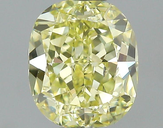 GIA 0.54 Fancy Yellow-VS2 Cushion Diamond