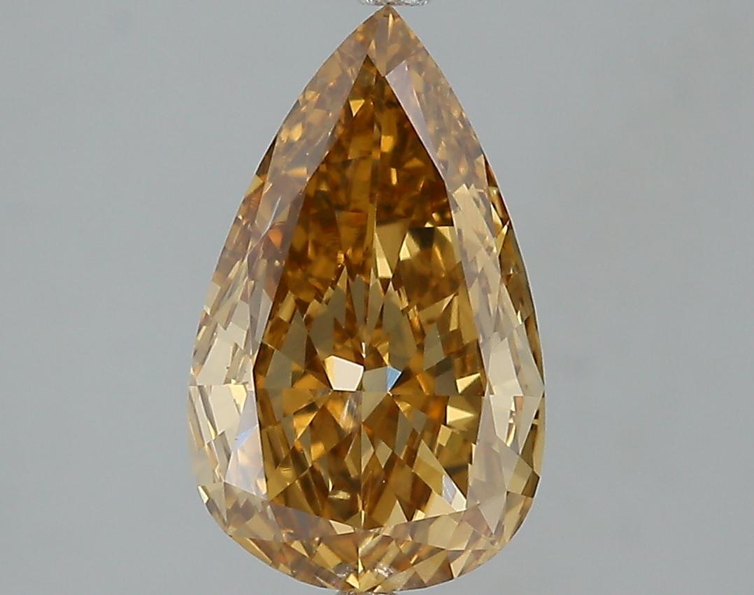 GIA 1.82 Fancy Deep Brown Yellow-SI2 Pear Diamond