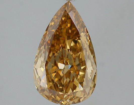 GIA 1.82 Fancy Deep Brown Yellow-SI2 Pear Diamond