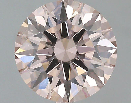 GIA 1.01 Fancy Light Orangy Pink-SI1 Round Diamond
