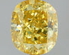 GIA 0.73 Fancy Deep Yellow-VS2 Cushion Diamond