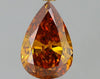 GIA 0.6 Fancy Deep Brown Orange-SI1 Pear Diamond